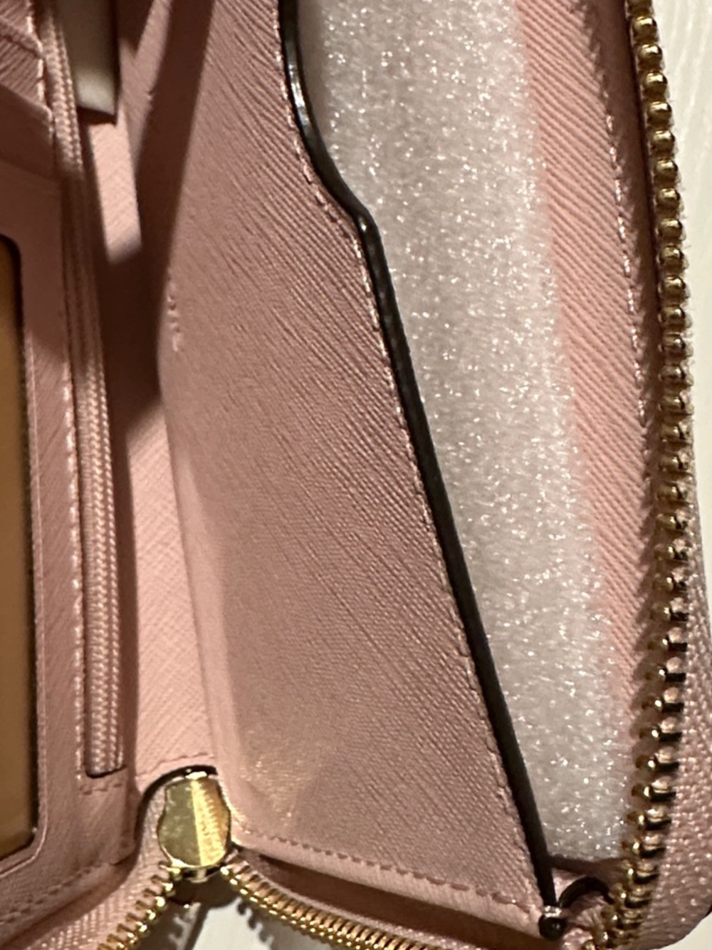 Michael Kors Dusty Pink Pebbled Leather Wristlet Wallet - Picture 15 of 16